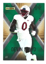/8 Gold-Green X 2022 Wild Card MATTE X-Plode #MXP-13 Devin Lloyd Utah Utes RC 
