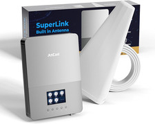 Cell Phone Booster for Home, up to 6,000 Sq Ft, Smart LCD Display, Built-In Indo