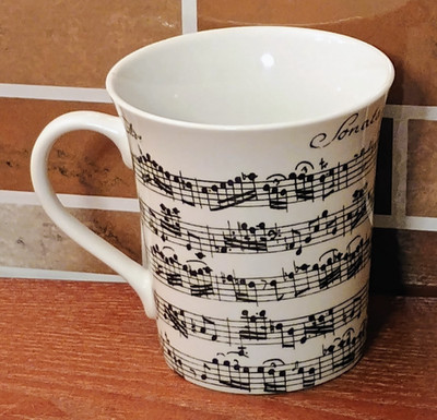 KONITZ Sonata in C Minor for Oboe & Basso Continuo Porcelain Coffee Mug Music