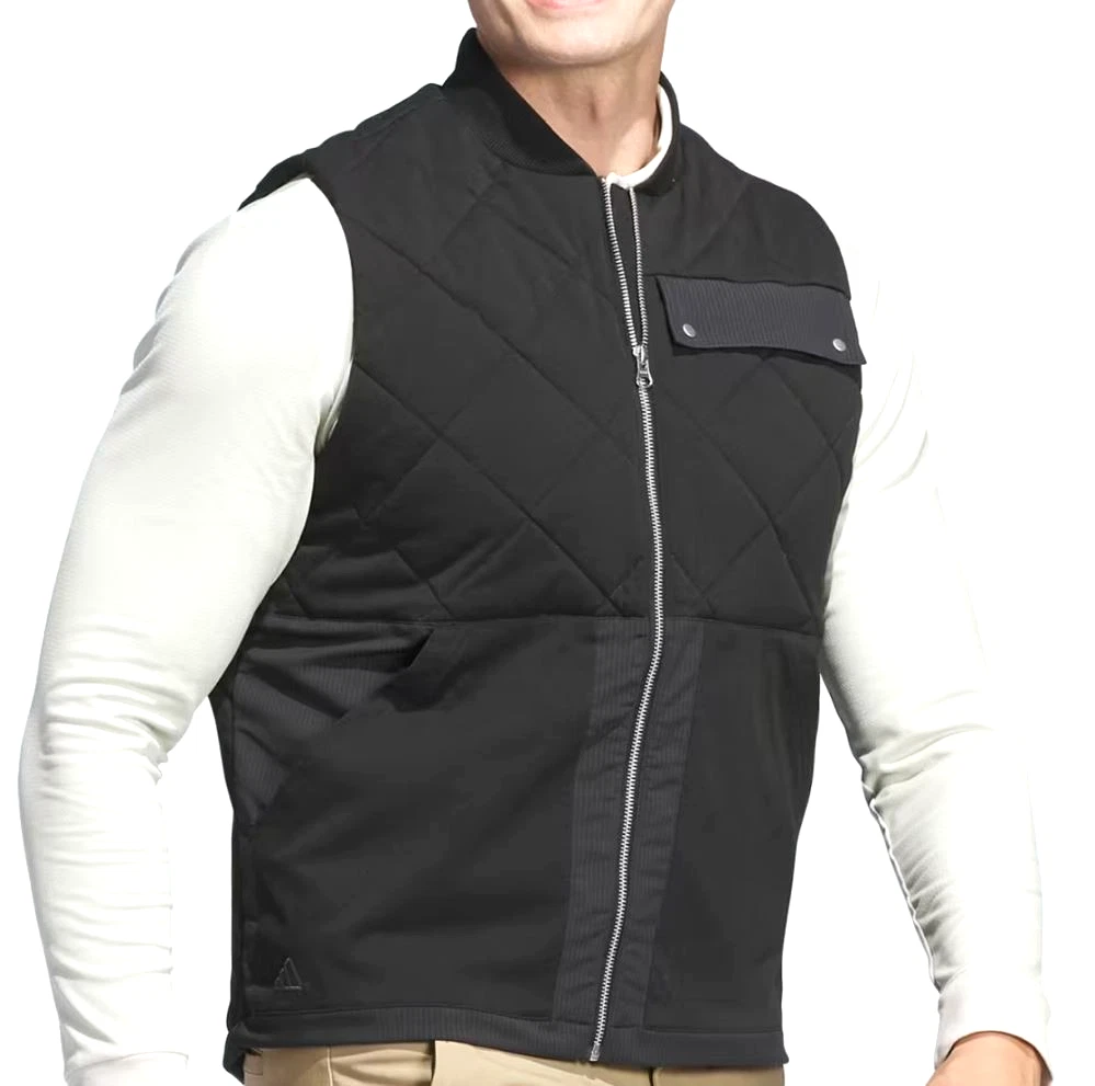 NEW MEN'S ADIDAS ORIGINALS GO TO QUILTED GOLF VEST ~SIZE SMALL #IL0580