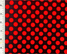 Red Black Polka Dot Cotton Fabric Cranston VIP 44" Quilting Yardage