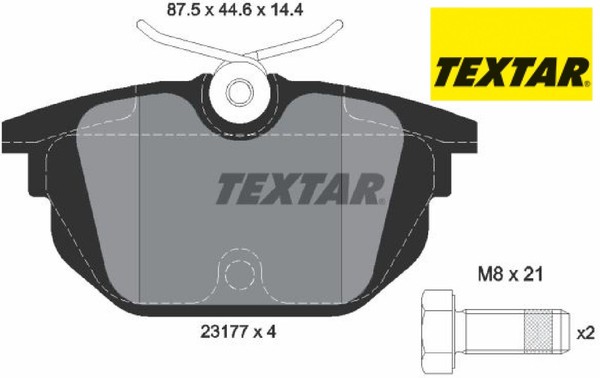Textar 2317703 Bremsbelagsatz FüR Scheibenbremse Bremsbelagsatz-image