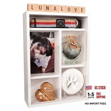 Pet Memorial Shadow Box with Shelves for Loss of Dog Cat Memorial Gifts 4X6