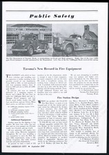 Camión de bomberos Tacoma WA 1947 Pirsch Mack 2 foto artículo impreso de colección