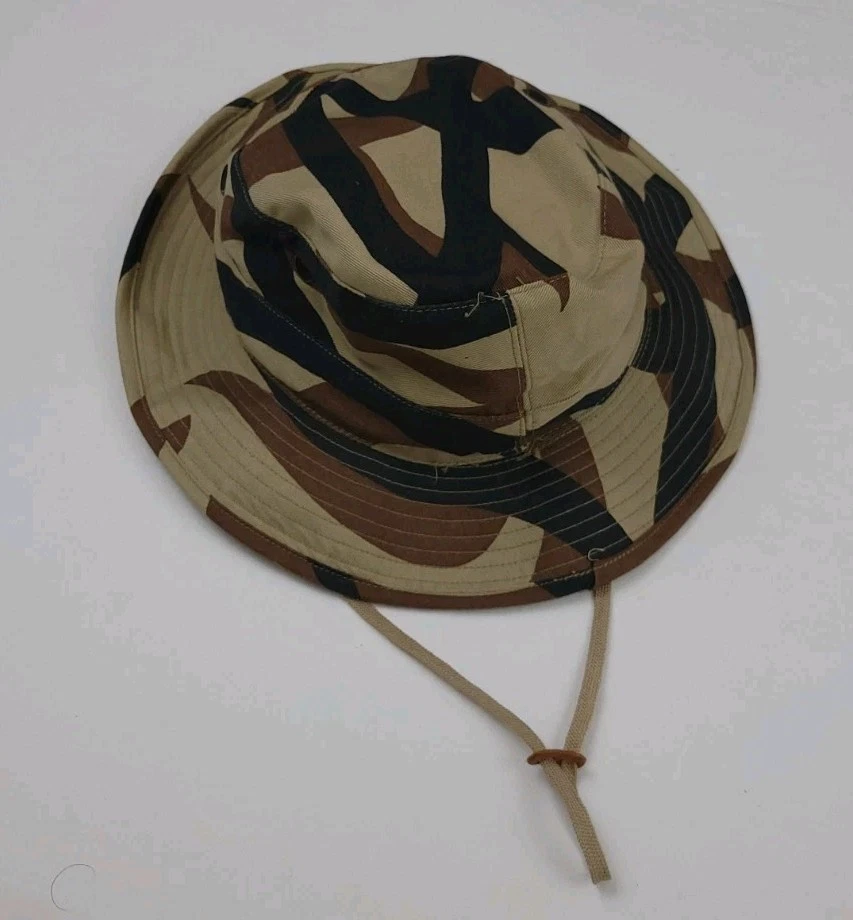 Vintage Tribal Camouflage Bucket Hat Army USA Rare HTF Camo Outdoors Tech Vtg