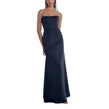 Jenny Yoo Paige Dress Strapless Luxe Faille Bridesmaid Gown Navy 10