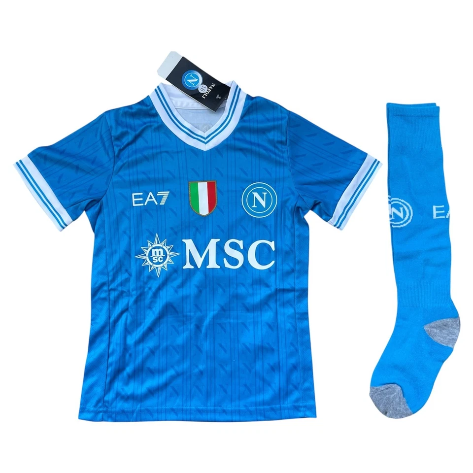 Kit Completo calcio SSC Napoli McTominay bambino 2025/26 fino ai 13 anni - Immagine 2 di 4