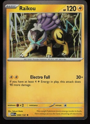 RAIKOU 048/132 RARE MEGA EVOLUTION POKEMON HOLO NM/M