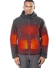 Heated Jacket Polar Fleece with 12V Battery Pack Soft Fleece Electric Heating...