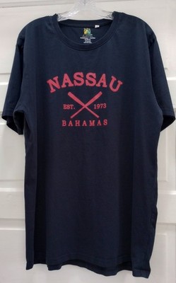 Men's 3X Nassau Bahamas T-Shirt/Pre-Shrunk/2 Shades of Island/Combed Cotton XXXL