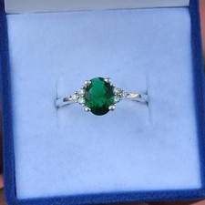 Emerald Ring Sterling Silver Engagement Ring For Your Better Half