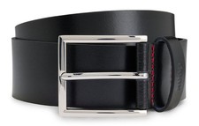 HUGO BOSS Giaspo Men’s Black Smooth Leather Belt Size 90cm / 34” NEW