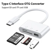 Type c Adapter TF CF sD Memory Card Reader OTG Writer Compact FlashUsB-C