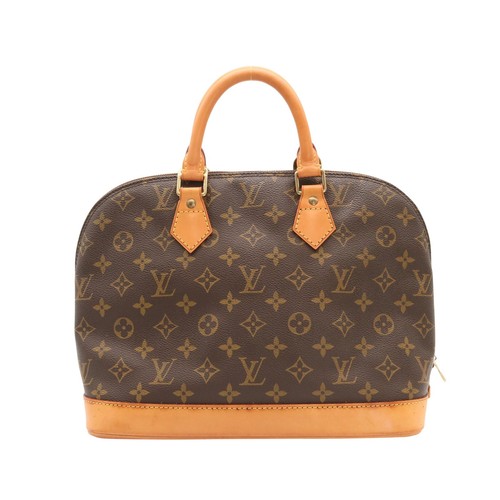 Authentic Louis Vuitton M51130 Alma PM Brown Monogram Satchel/Top Handle Bag