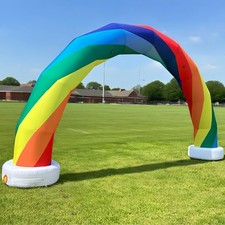 Wellcomer 21Ft Inflatable Half-Circle Arch Internal Blower - Rainbow