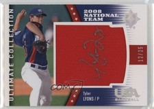 2008 Ultimate Collection USA Jersey Auto 12/25 Tyler Lyons #USA-TL Auto 4f5