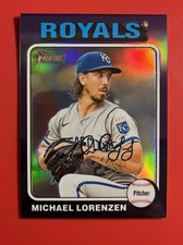 2024 TOPPS HERITAGE HIGH NUMBER #603 MICHAEL LORENZEN PURPLE CHROME HOT BOX