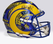 Matthew Stafford Rams Signed Riddell Authentic Helmet - Art by JK5 - LE 1/1 UW25