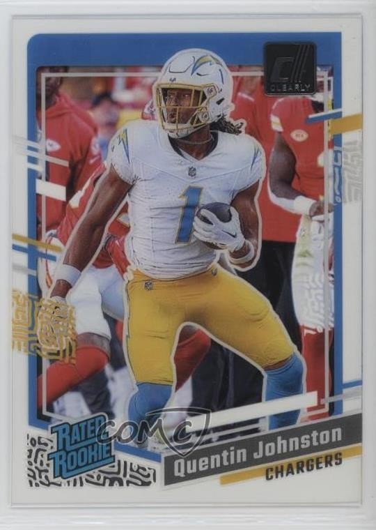2023 Panini Clearly Donruss Rated Rookie Quentin Johnston #78 Rookie RC uk2