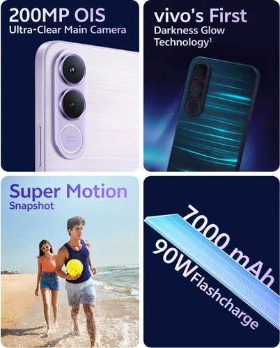 vivo V70 FE Factory Unlocked Dual SIM 256GB 7000mAh NFC Northern Lights Purple - Picture 8 of 19