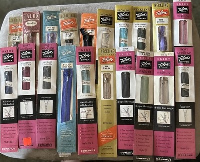 Lot 20 Vintage Talon Zippers In Packaging Asst Sizes and Colors New Old Stock