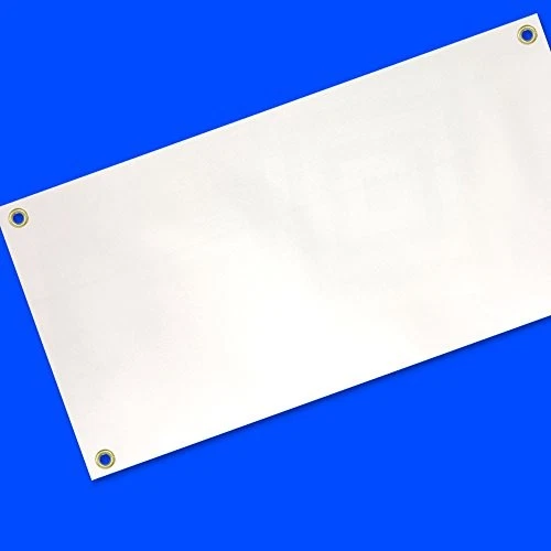 4 LESS CO 3x10 Ft Blank Vinyl Banner White 13oz Sign with Grommets / Hem - product listing photo