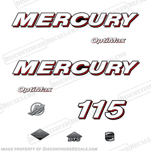 Fits Mercury 115hp "Optimax" Decals - 2006 Straight - Picture 1 of 1