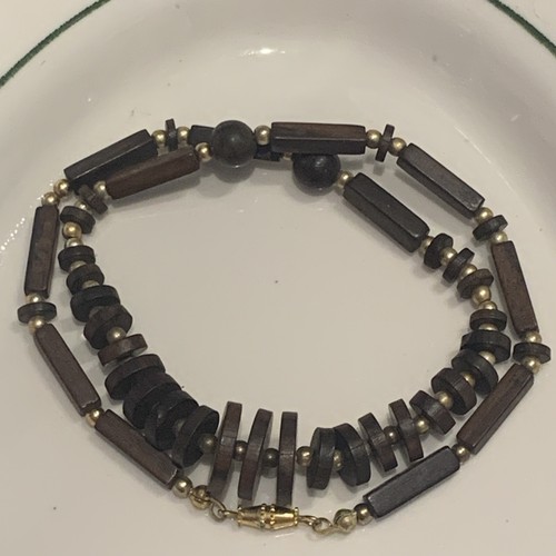 Coro 16” Lot Of 4 New Necklaces 2 Have Tags Unisex Retro Chunky Wood Look Beaded - Picture 15 of 15