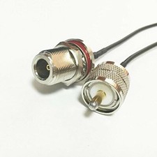 N female to UHF male PL259 pigtail cable RG174 20cm 8" for ham radio CCTV NEW G