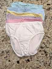 H M Girls Kids 10 Pack Jersey Briefs Underwear Pastel Pink Green Yellw size 5T/6
