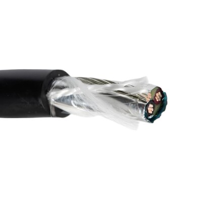 16/2 Shielded VNTC Tray Cable TFN/PVC Power Control Wire Black 600V