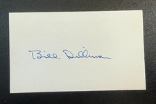 1967 ORIOLES: Bill Dillman, SIGNED 3x5 (JS)