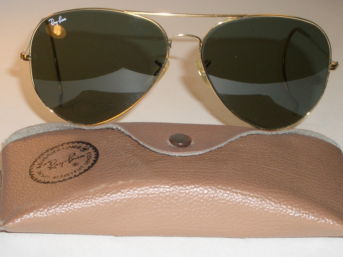 62[]14 VINTAGE B&L RAY BAN G15 GEP WRAPAROUND LARGE METALS II