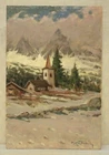 MARIO FUMIA (1931 - 2013) CHURCH IN VAL FERRET - OIL ON PANEL - Cod. 23065