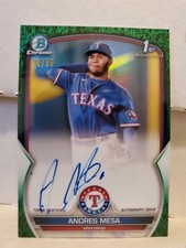 Andres Mesa 2023 Bowman Chrome Green Grass Refractor Auto /99 1st Prospect RC