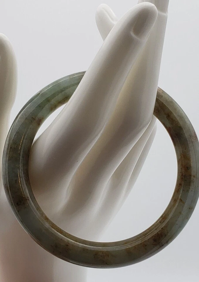 Brazalete Brazalete Jadeíta Verde Marrón Azul Gris Amarillo Perímetro Interior 7 3/8" Foto 4 de 4