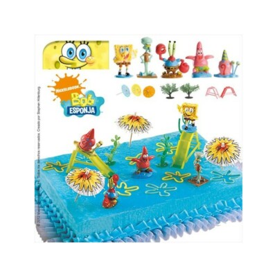 Sponge Bob Schwammkopf Tortendekoration Set - Topper