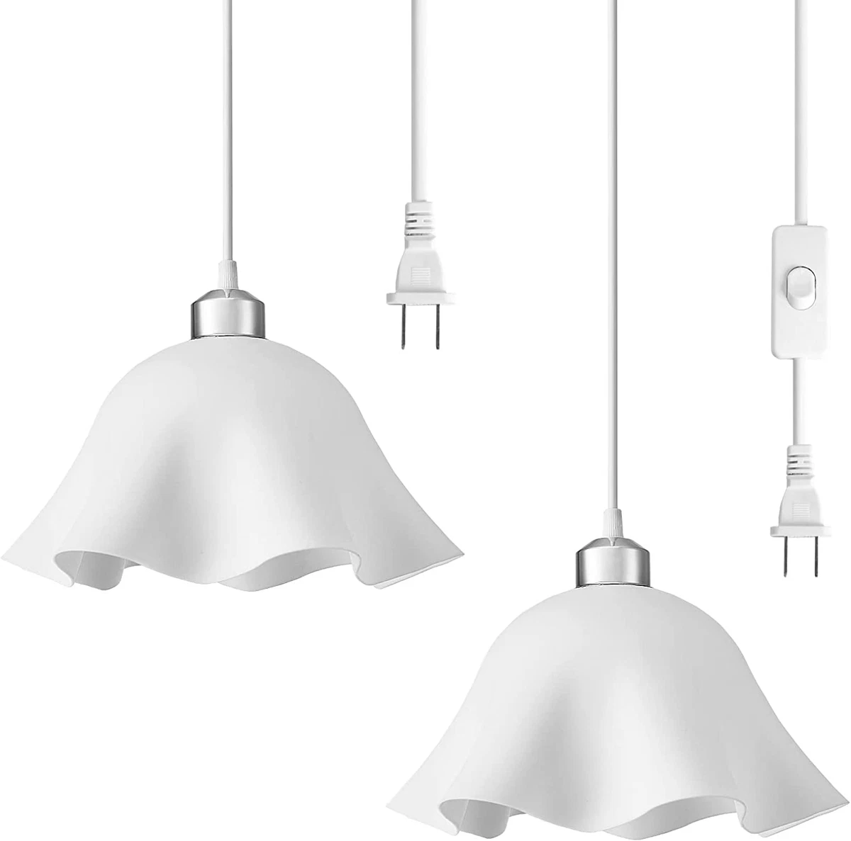 White pendant light plug in deals