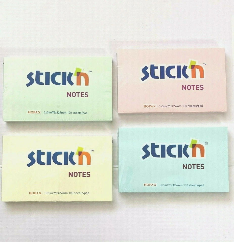 Sticky Post It Notes Removable 100 to 3000 Sheets 76x127mm Colour Memo Pad 3x5in - Image 2 of 4