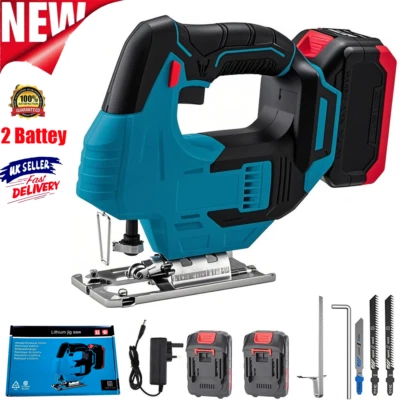 HANX Cordless Jigsaw 21V Electric Jig Saw Woodworking Power Tool Rechargeable Battery