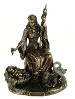 Figur Frigga Nordische GöTtin Der Liebe Figur Bronziert Skulptur Veronese Frigg
