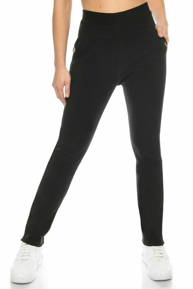 Damen Winter Thermo-Hose High-Waist Stretch warm gefüttert Fell 38 40 42 44 46 - Bild 3 von 4