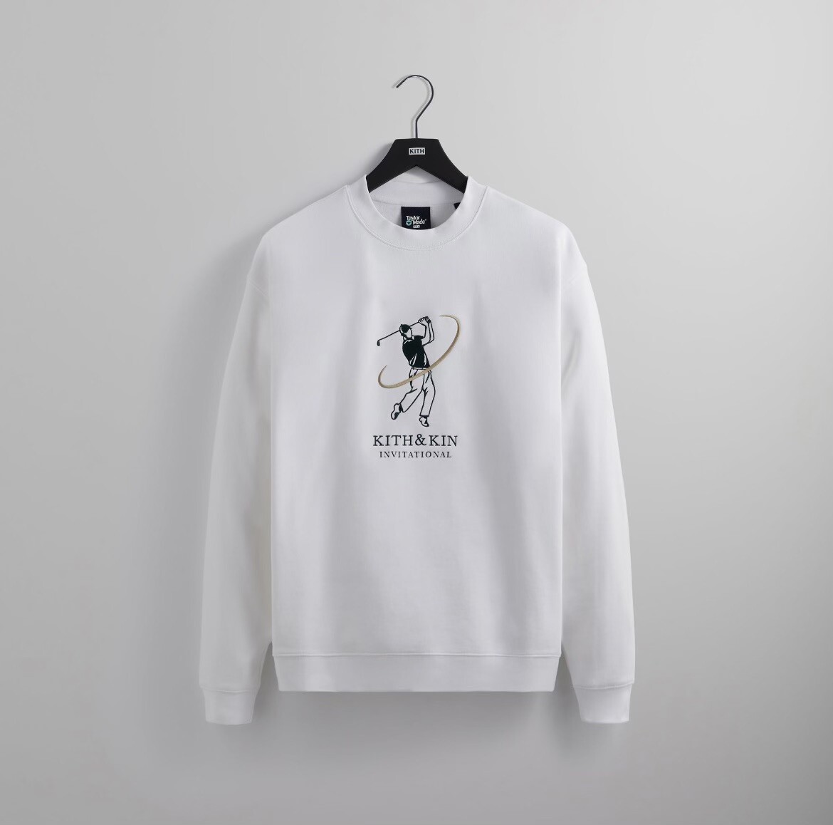 ☆ KITH x TaylorMade script crewneck コラボスウェット ☆ KITH FOR TAYLORMADE INVITATIONAL CREWNECK - WHITE (SIZE S