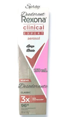 Rexona clinical expert classic para mujer antiperspirant for women spray 150 ml