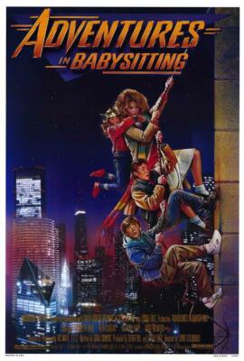 ADVENTURES IN BABYSITTING Movie POSTER 27 x 40 Elisabeth Shue, Keith Coogan, A
