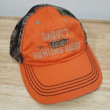 Bass Pro Strapback Hat Youth Orange Camo Boys Cap Daddy's Little Hunting Buddy