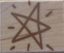 Hero Arts Wood Mounted Christmas Rubber Stamp - A1566 Shining Star