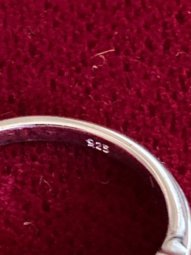.925 Sterling Silver Rhodium Plated Square Jade (?) Cabochon Band Ring Size 8.75 - Bild 6 von 17