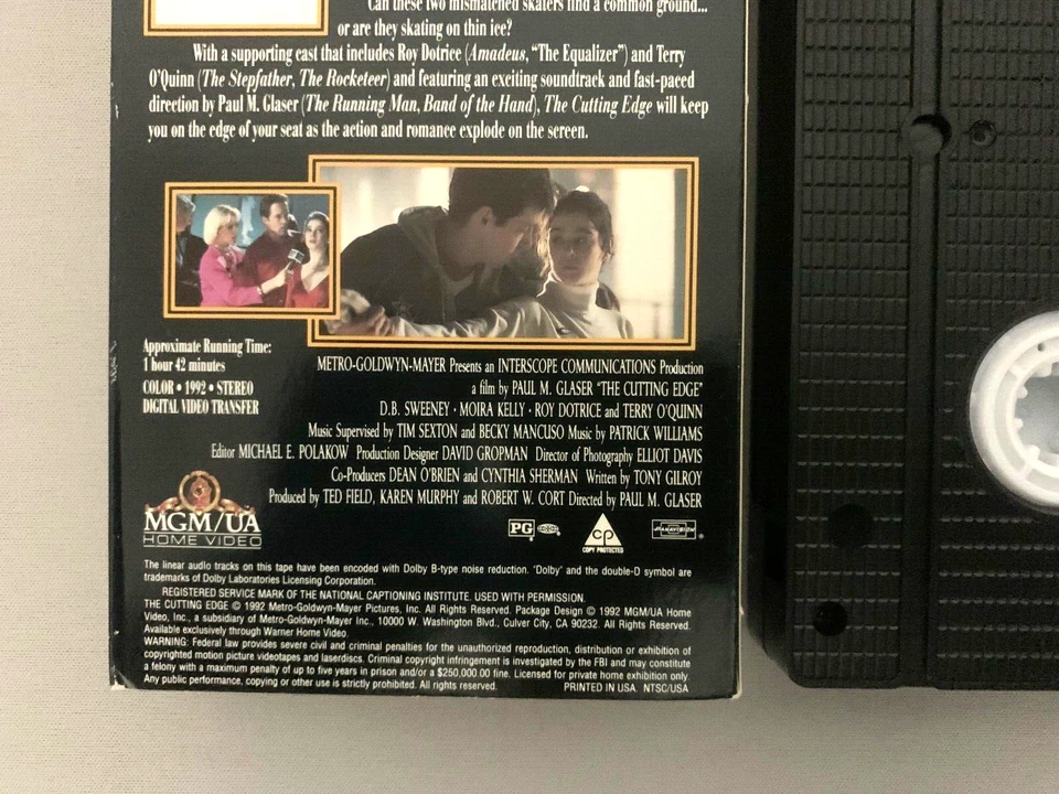 (VHS, 1992) The Cutting Edge - Collectible/Display Quality - Image 4 of 4