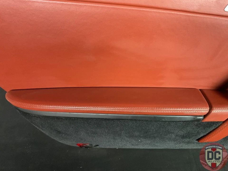 2005-2012 Porsche 911 997 Left Door Panel Leather Black Terracotta 125202 - Image 2 of 4
